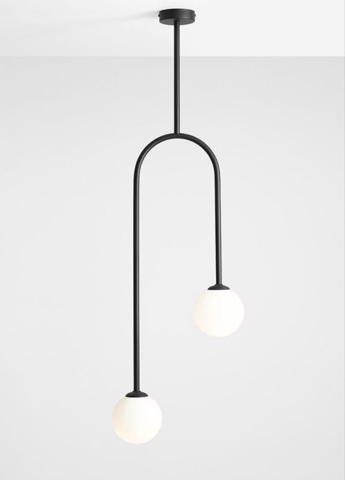 Lampa 2-punktowa nowoczesna czarna