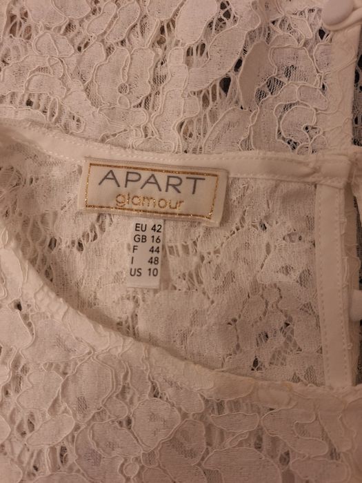 Apart, damska sukienka ślubna/koktajlowa, r. 42