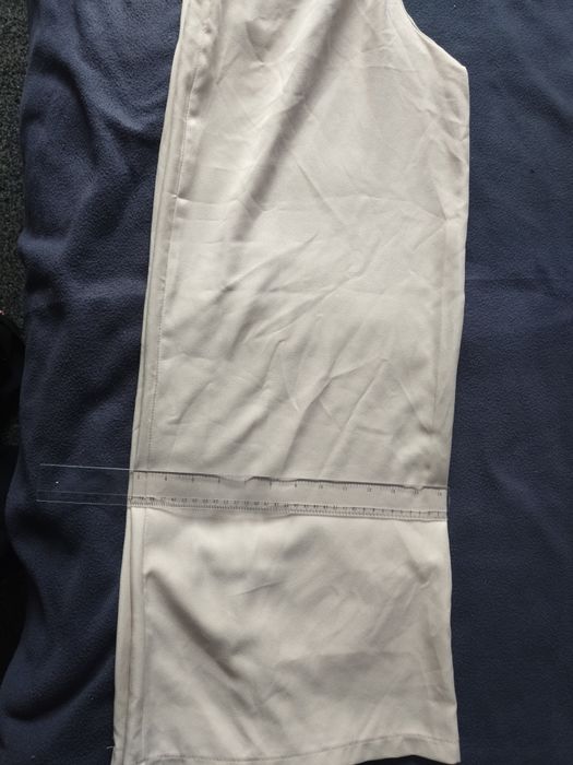 Spodnie młodzieżowe letnie beżowe 158  typu wide leg