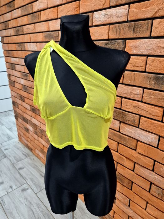 Neonowy top z siatki