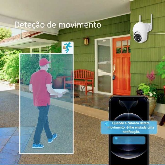 Câmara Rotativa ‼️ Full HD ‼️ Sem Fio/Wi-Fi ‼️ Bateria ‼️ Painel Solar