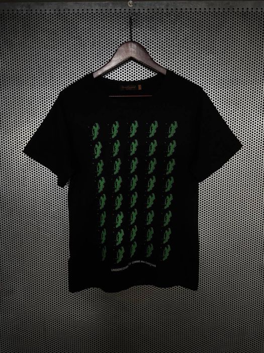 Undercover × Comme des Garçons Green Faces Black tee
