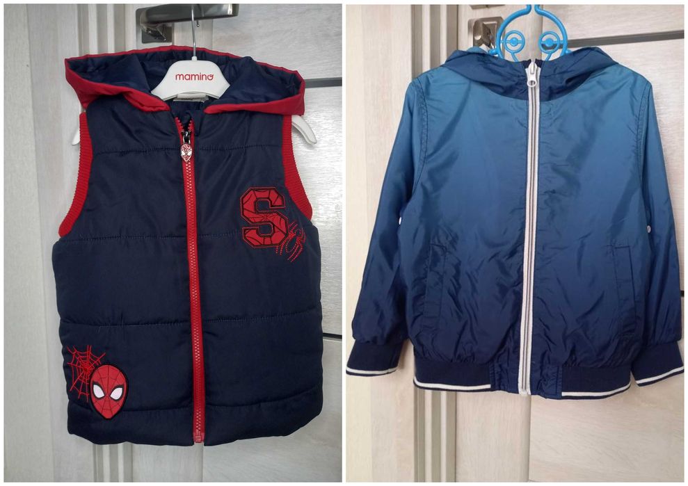 Вітровка вітрівка демісезонна куртка жилетка Людина Павук 4-5 років