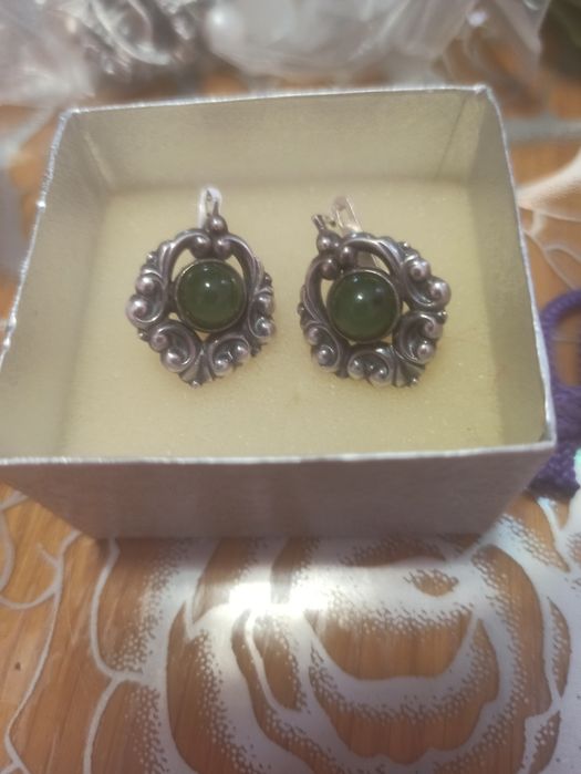 Раритетные серебряные серьги