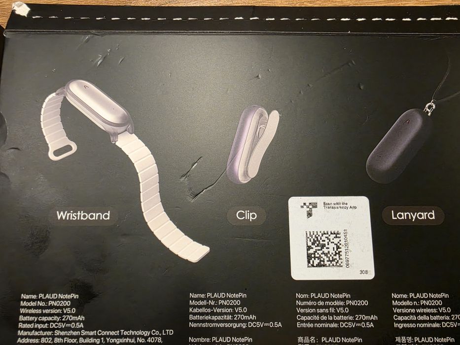 Plaud Note Pin Bundle dyktafon AI + akcesoria