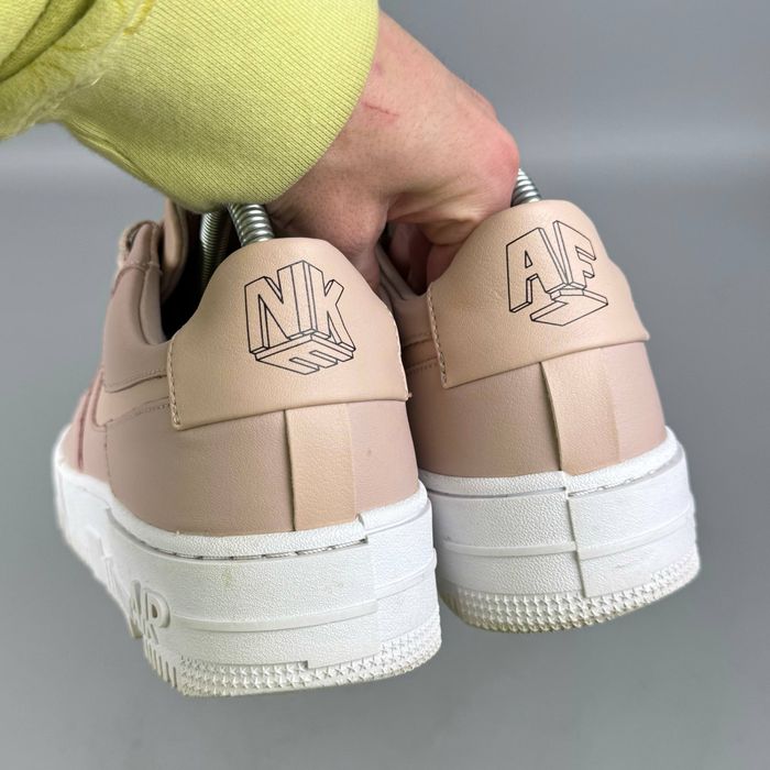 Nike Air Force 1 Pixel Beige найк форсы кеди кросівки кеды кроссовки обувь взуття черевики для міста класичні повсякденне універсальні  на платформе