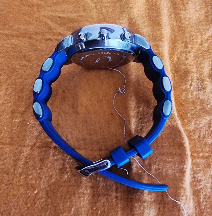 Relógio Original Eve Mon Crois B-303 Dual Time Alarme com Pulseira de Borracha TopImaculado