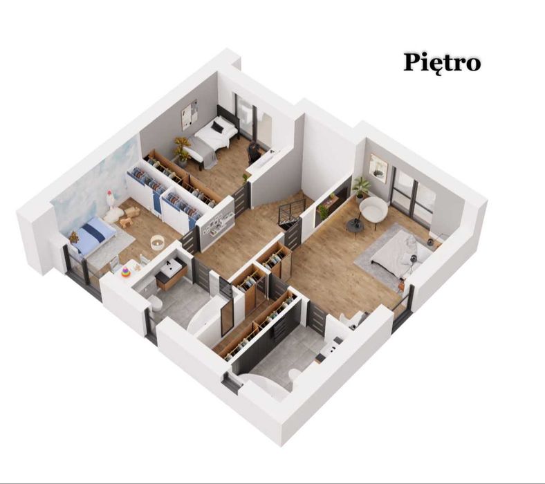 Premium bliźniak z wykończeniem - 133 m², ogródek 740 m²