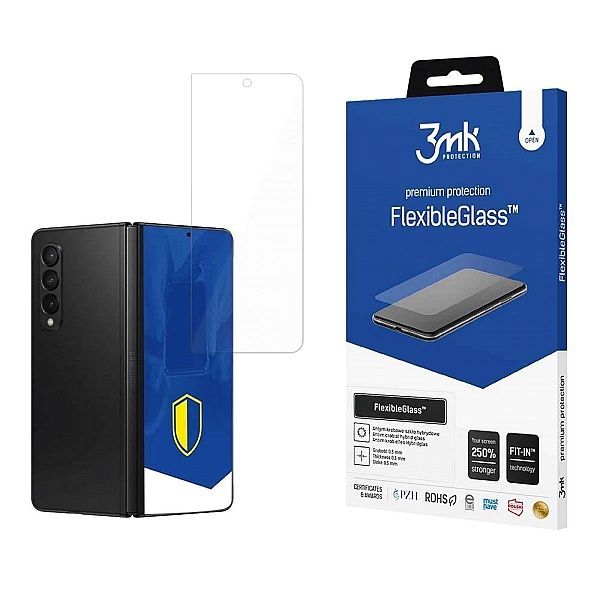 Szkło hybrydowe 3mk FlexibleGlass™ na Samsung Galaxy Z Fold 5 (front)