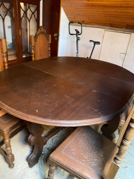Mesa jantar extensível com 4 cadeiras
