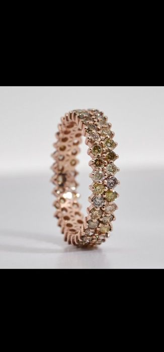 Anel Ouro com Diamantes naturais