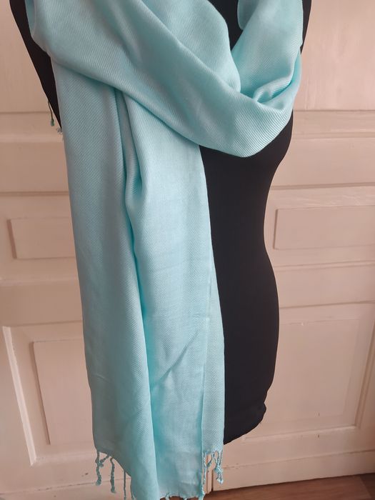 Szal damski turkusowy