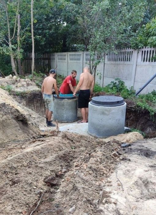 Каналізація під ключ септик із кілець копка М450(6,8,10,12,28)м3