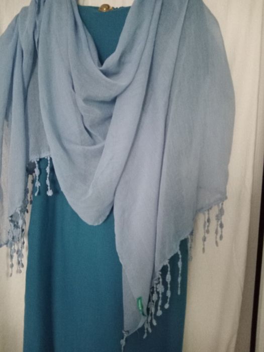 Шарфи Палатини 3 різних Голубий, Фіолетовий Оріфлейм, Пухнастий синій