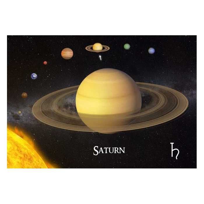 Pocztówka 3D "Saturn"
