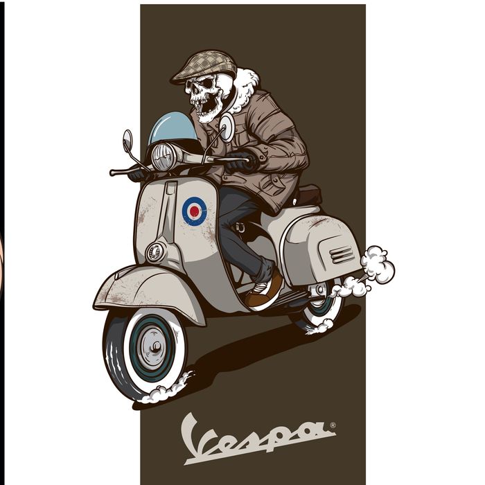 Tshirt vespa scooter