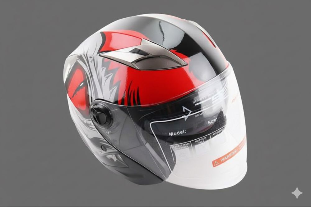 Шолом відкритий, відкидні окуляри BLD-708