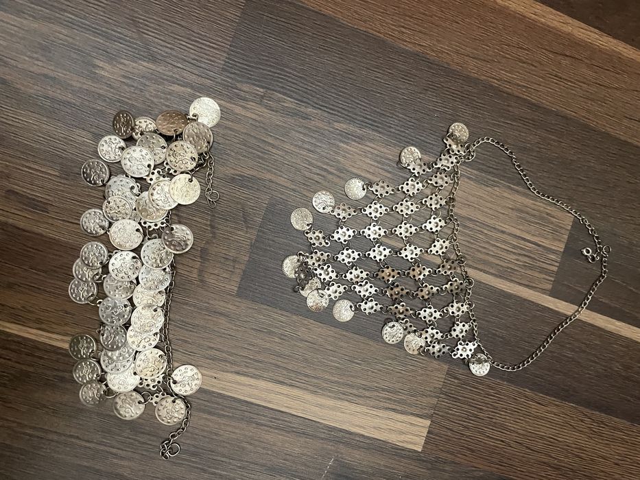 Браслет на ногу и на шею монетки восточный