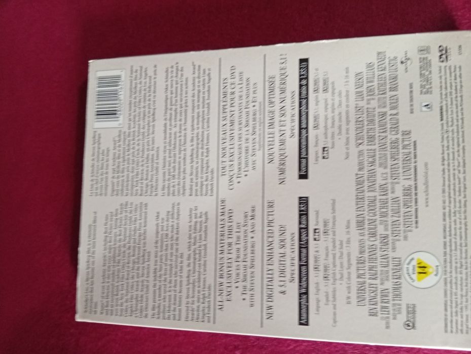 Dvd a lista de Schindler
