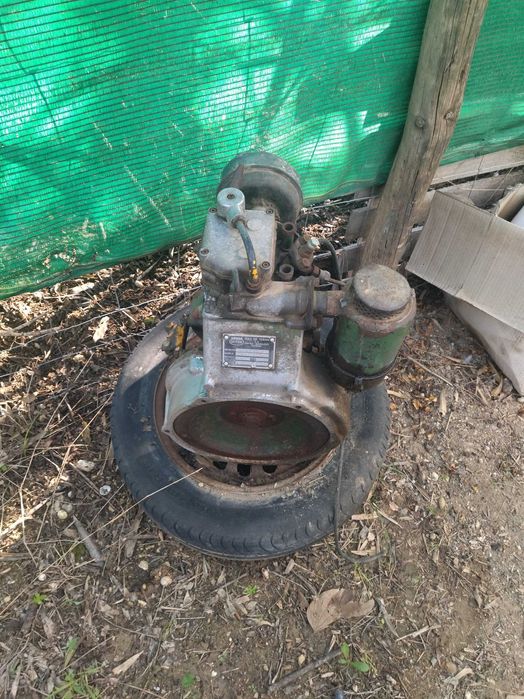 Motor a gasóleo a trabalhar