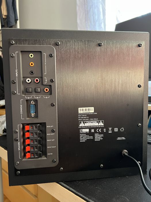 Głośniki Logitech z906 pełny zestaw