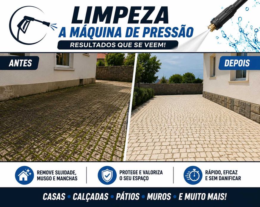 Limpeza Profissional de Calçadas e Espaços Exteriores