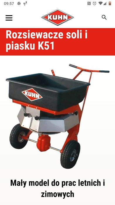 Posypywarka do soli, piasku nawozów rauch k 51 kuhn k 51 solarka do ch
