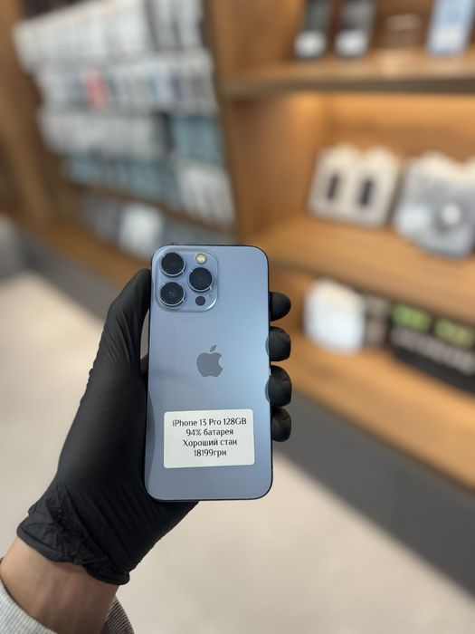 Apple iPhone 13 Pro 128GB Sierra Blue / фізична сім / - Хороший стан / АКБ 94% / neverlock / магазин / гарантія