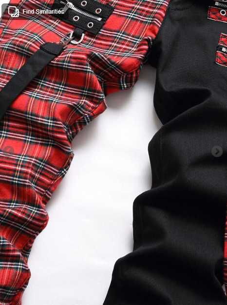 NOWE Spodnie PUNK 36 Tartan BaweŁna
