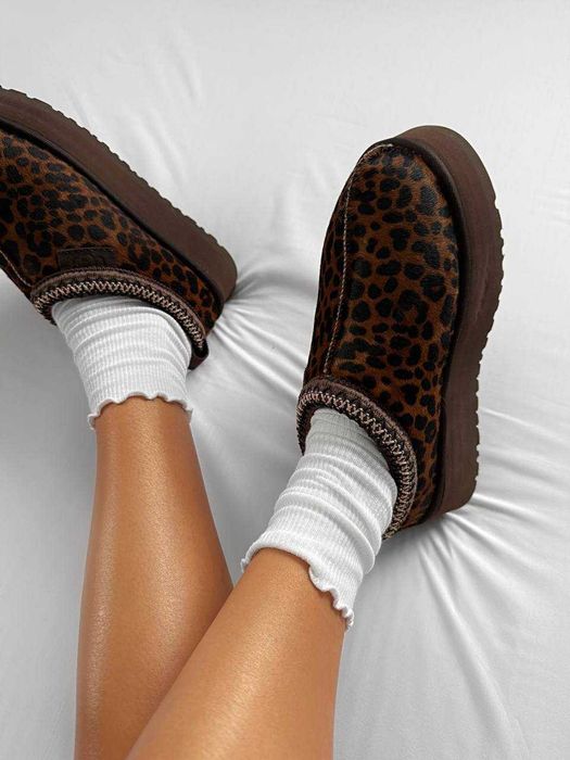 Угги UGG Tasman на платформі леопардові з хутром жіночі (36-40)