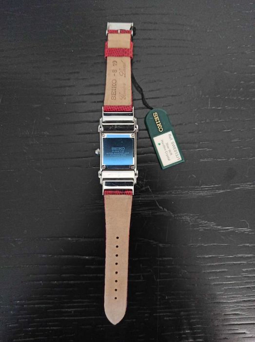 Relógio de Pulso com pele de Lagarto (Seiko SWE013J1, Novo e Original)