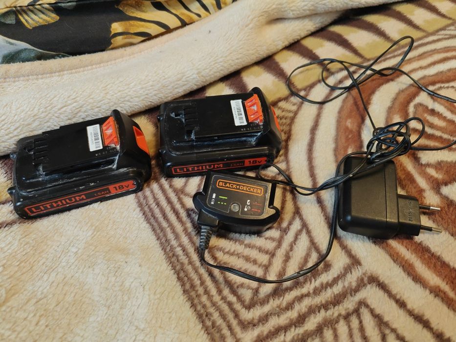 2x Akumulator Black+Decker 1,5Ah 18V + Ładowarka