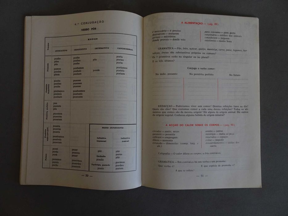 Antiga Gramática 3ª classe novos programas Prof. Luís Reina (1967)