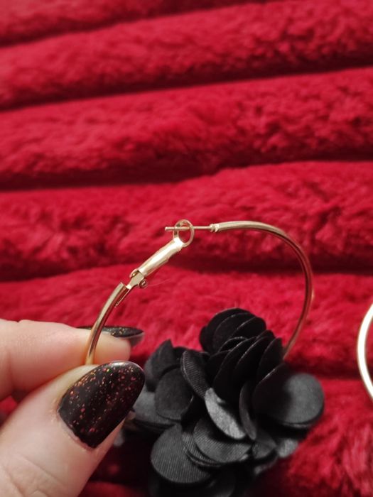 Kolczyki koła w kolorze złotym