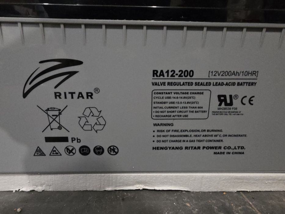 Батарея, Акумулятор Ritar 12V-200Ah (RA12-200)