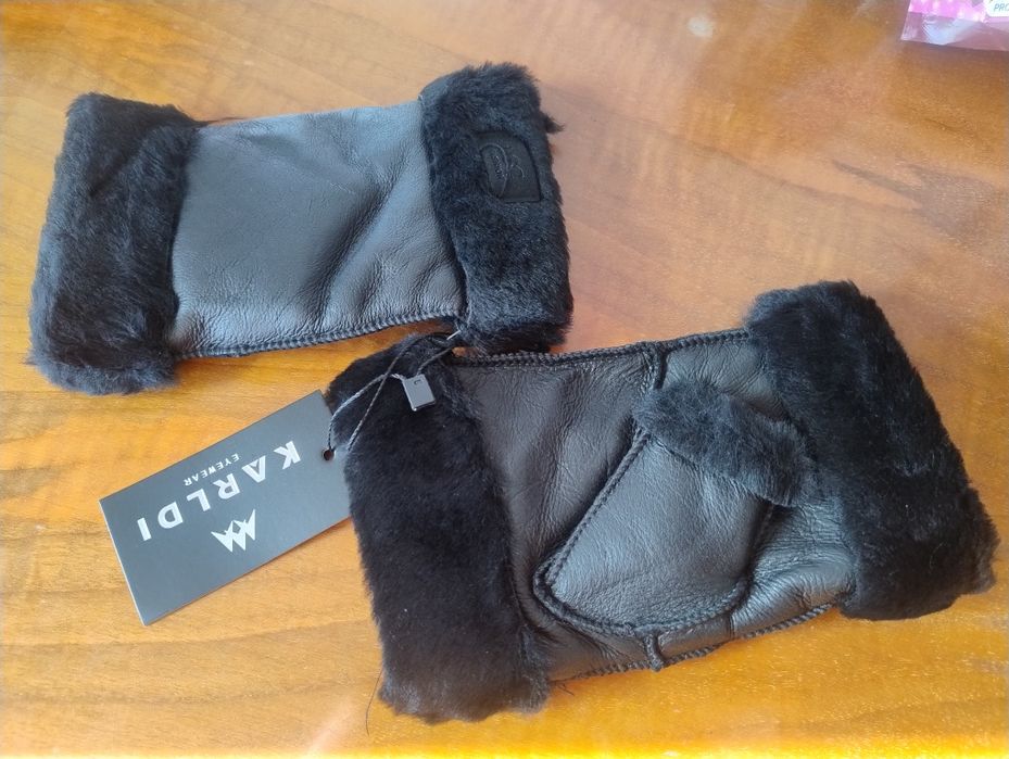 Nowe ocieplane rękawiczki bez palców