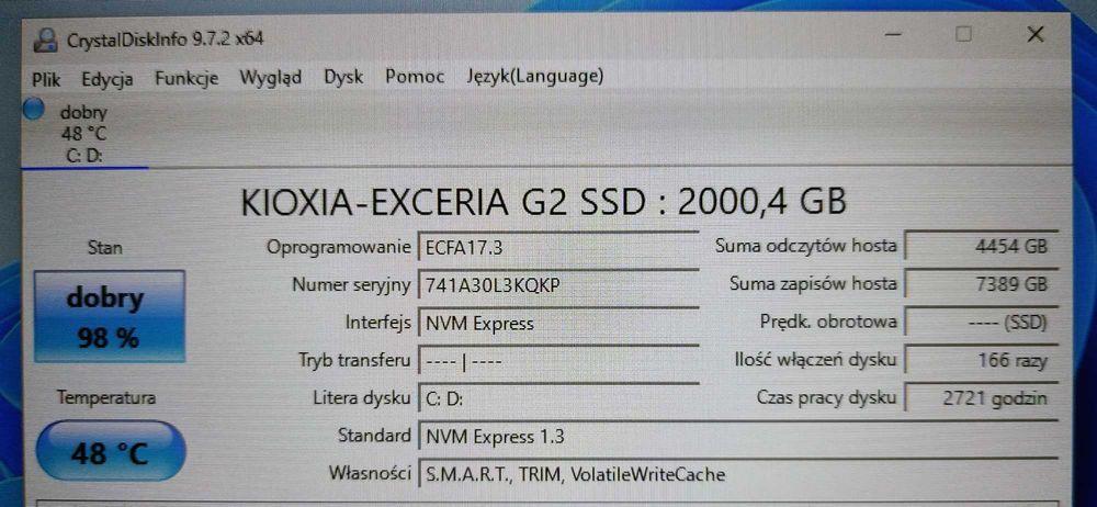 Dysk SSD 2 TB Kioxia