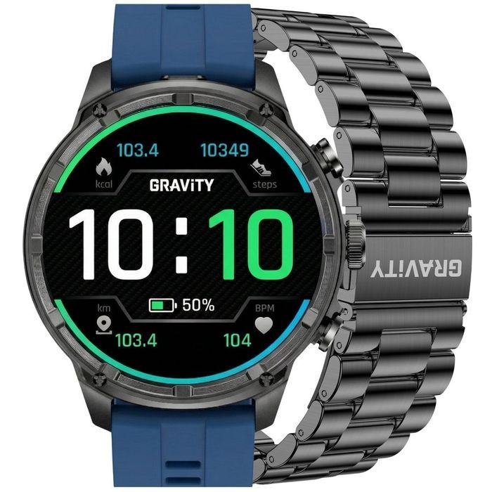 Smartwatch Gravity Czarny Pasek + Bransoleta GT41-2