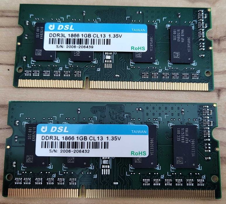 Pamięć RAM SODIMM DDR3 L 1866 2GB (2x1GB) CL13 1.35V