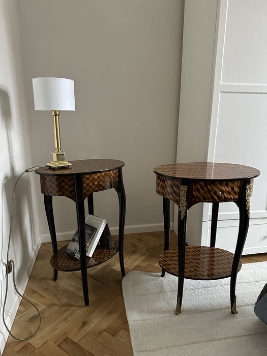 Dwa stoliki nocne - konsolki antyki