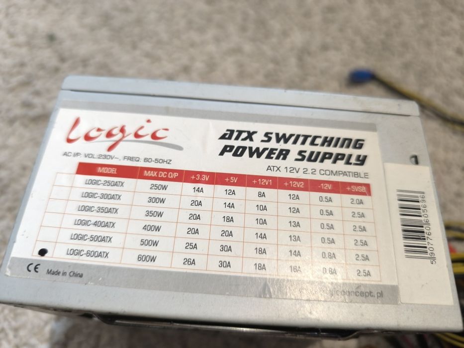 Zasilacz komputerowy 600 W ATX Logic Concep