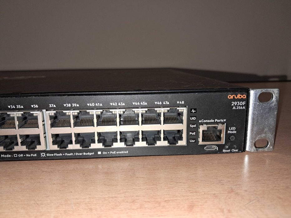 Комутатор HPE Aruba 2930F 48G-PoE+ 4x10G SFP+ L3 Switch JL256A