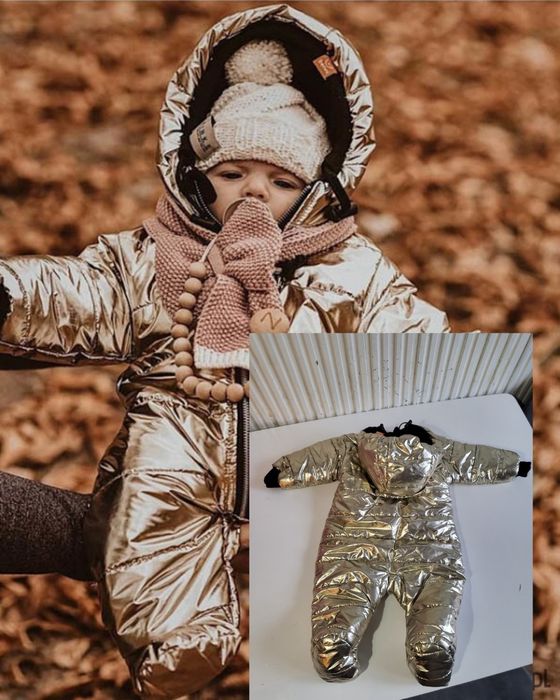 Złoty kombinezon Benni markowy niemowlęcy