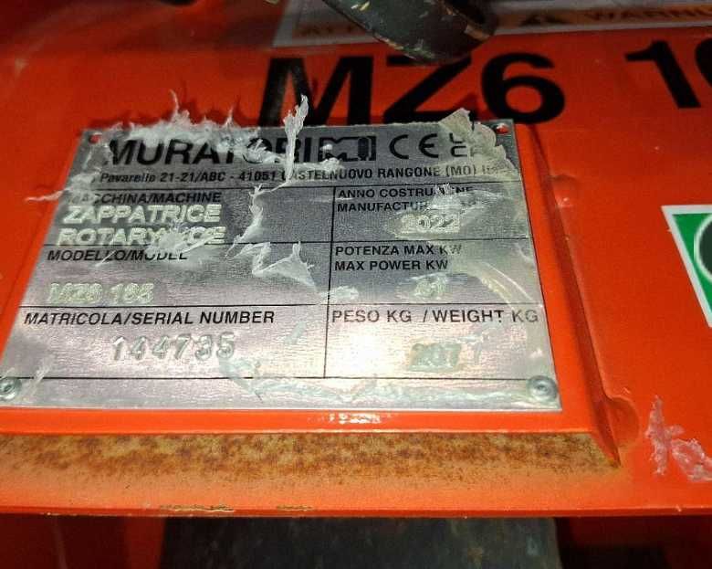 Glebogryzarka MURATORI MZ6 165 | 2022 r. | Stan bardzo dobry | Faktura VAT