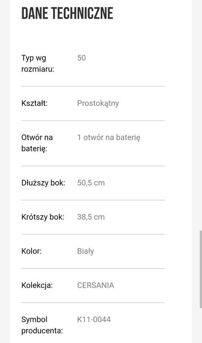 Umywalka Cersanit
