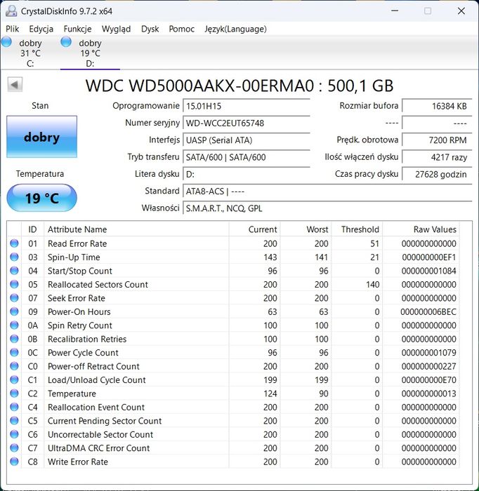 Dysk twardy WD Blue 500GB SATA