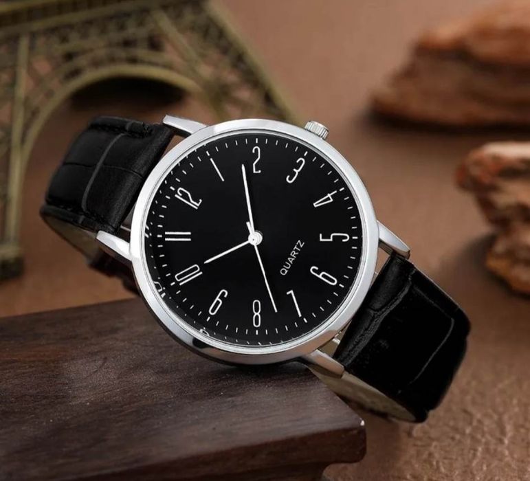 relógios de quartzo pretos pulseiras masculinos negócios ca