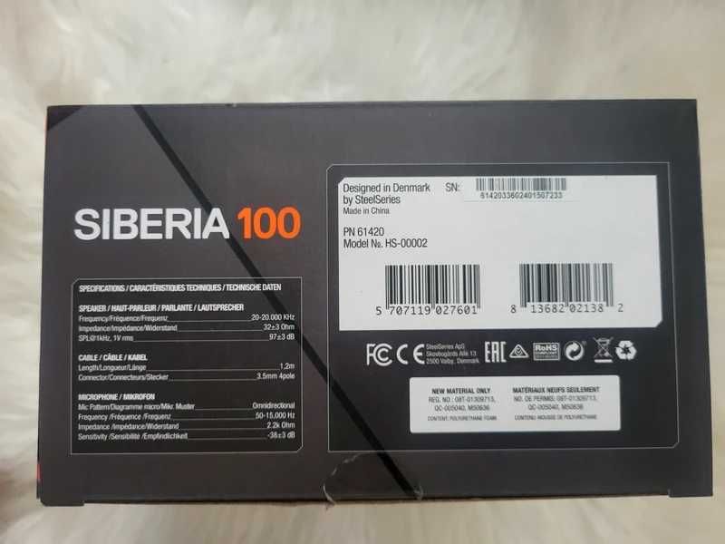 NOWE! Słuchawki SteelSeries Siberia 100 – gamingowe, czarne.