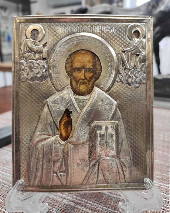 Серебряна Ікона Миколи Чудотворця