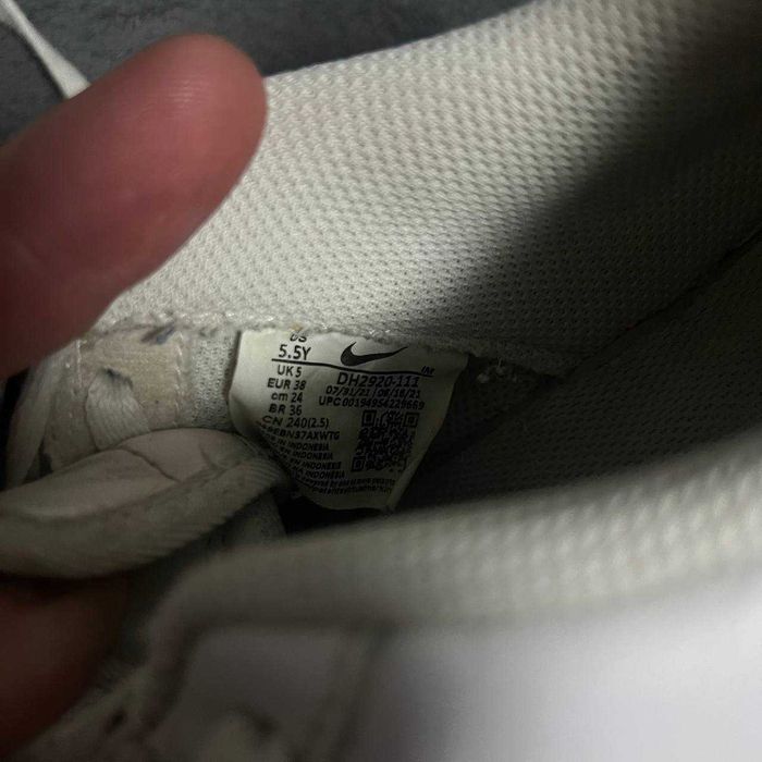 Обувь 38 кроссовки Nike Air Force 1 белые кожаные 38